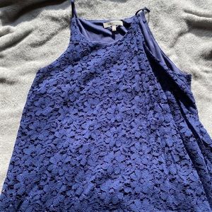 Blue navy lace top